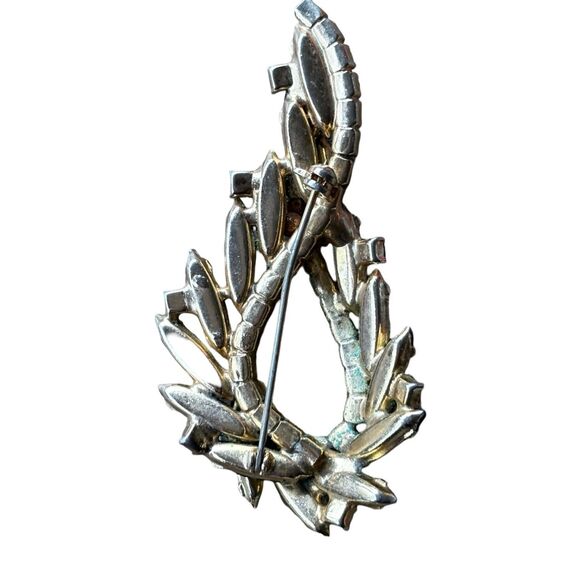 Juliana Amber Rhinestones Twisted Style Brooch  With Prong Setting Vintage - Picture 6 of 7